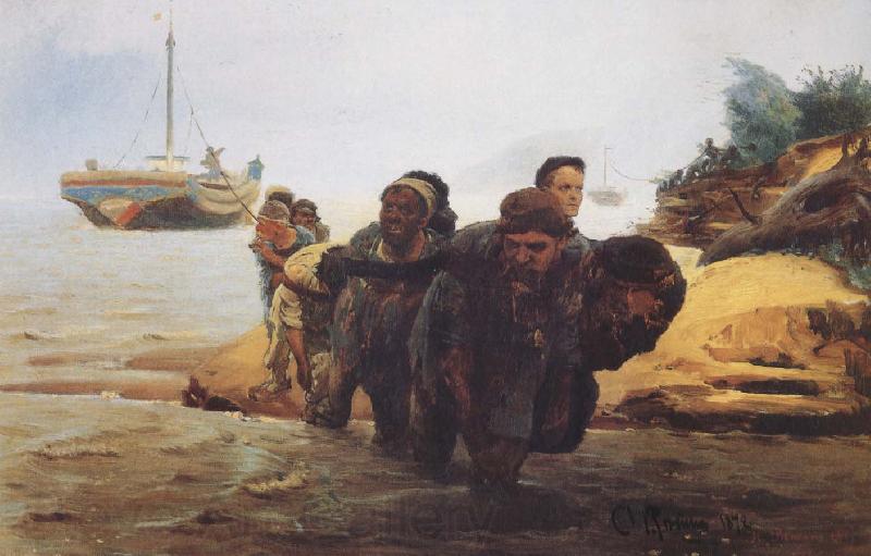 Ilia Efimovich Repin Boat tracker Norge oil painting art